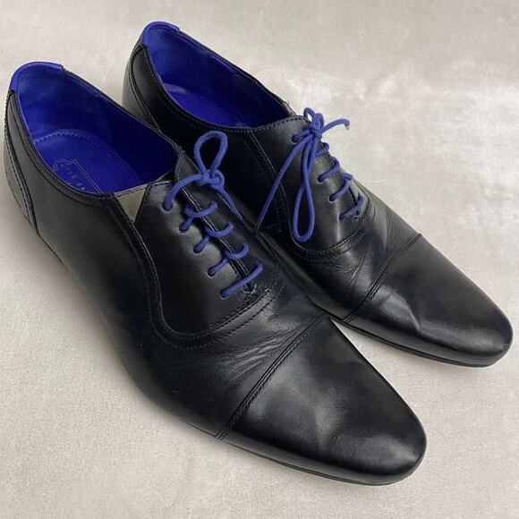 Ted Baker Mens Oxfords Dress Black Cap Toe Rogrr Classic Leather Sz 11 main image 9